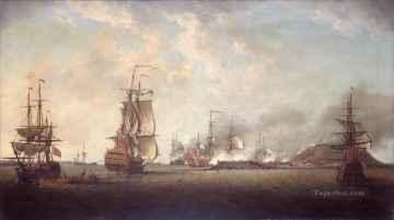 海戦 Painting - ゴレ島への攻撃 1758 年 12 月 29 日 海戦
